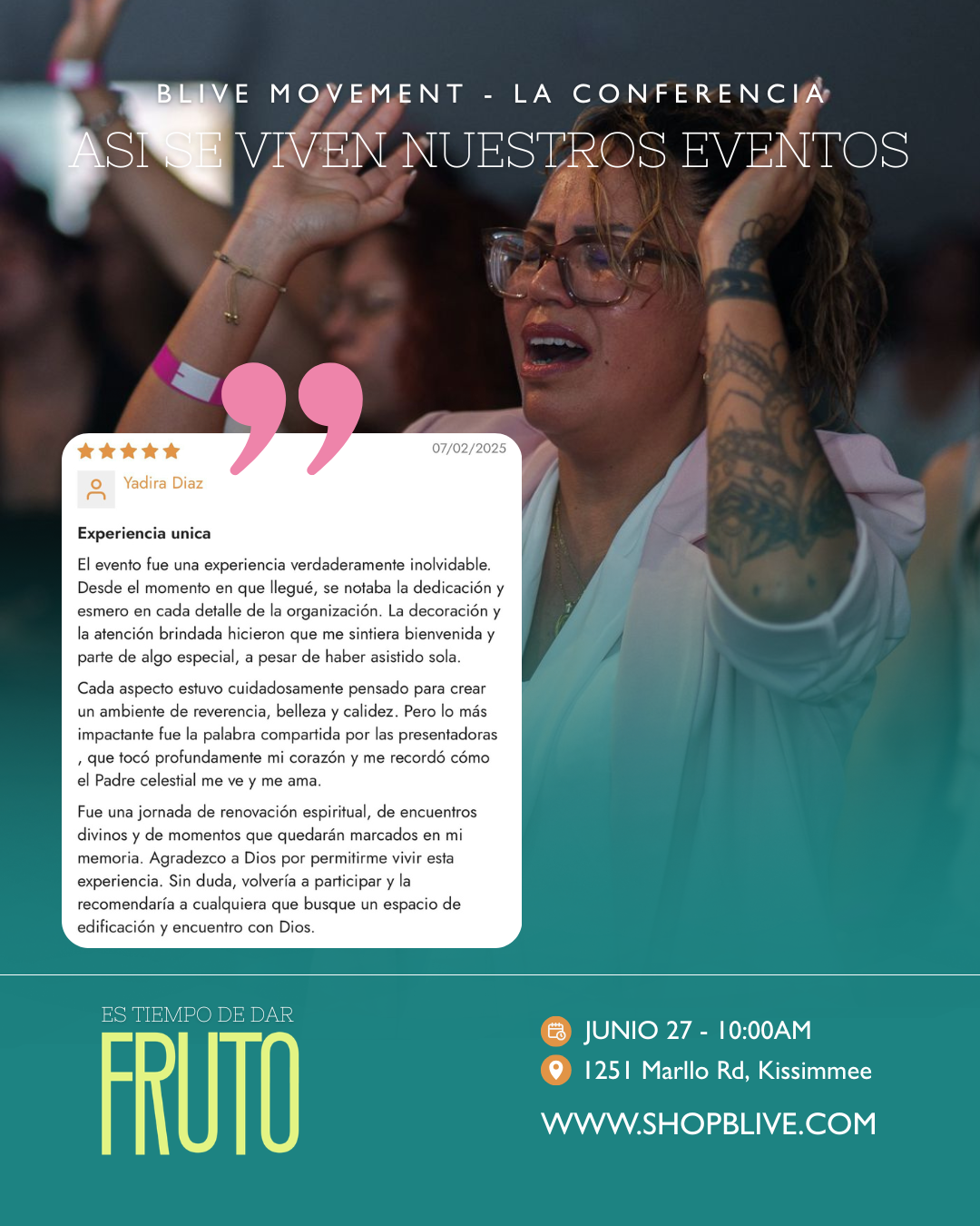 Es Tiempo de Dar Fruto: Evento Presencial 2026