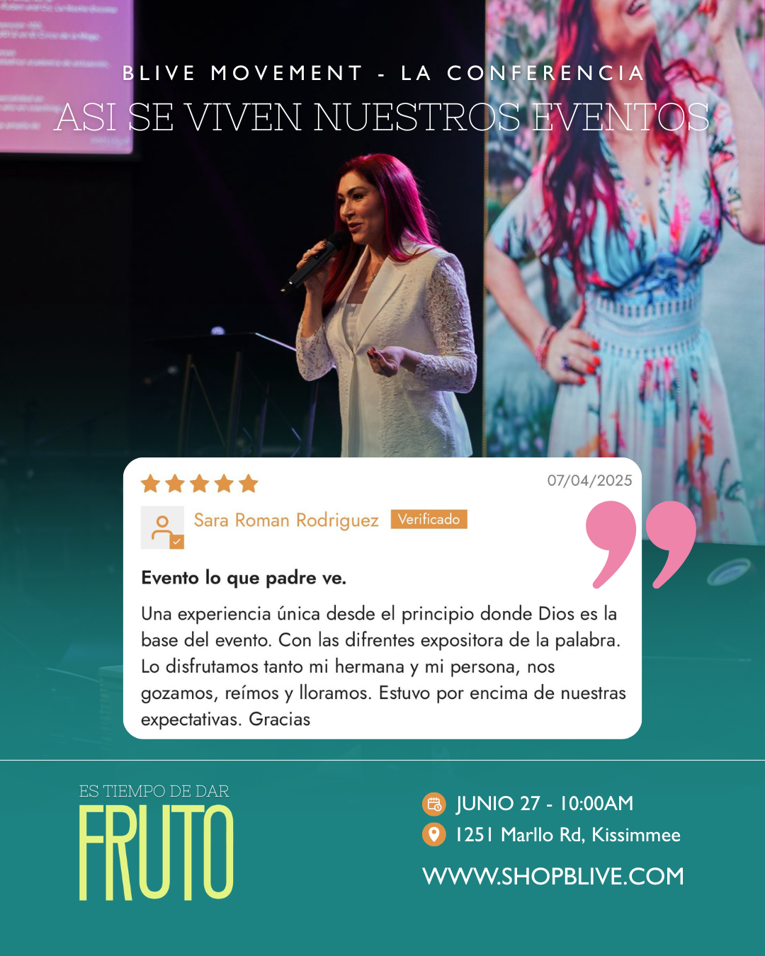 Es Tiempo de Dar Fruto: Evento Presencial 2026