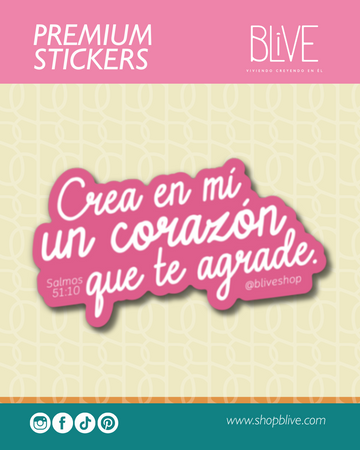 Crea en mí un corazón que te agrade- Sticker (03)