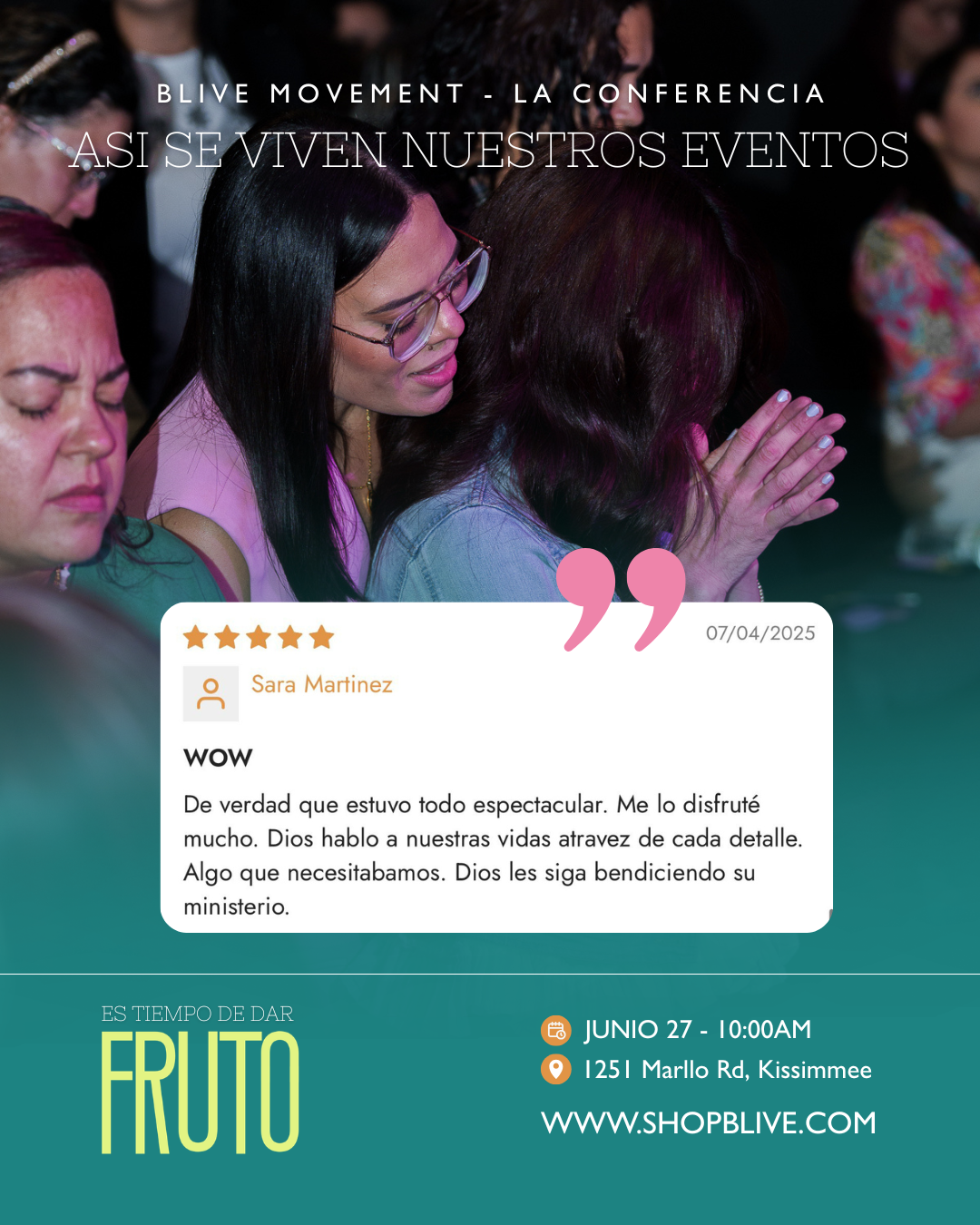 Es Tiempo de Dar Fruto: Evento Presencial 2026