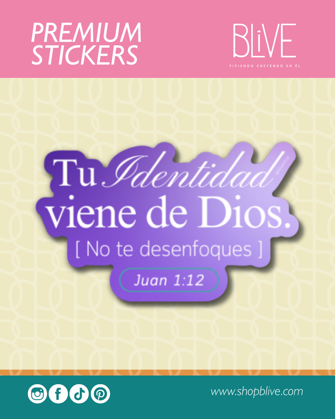 Tu identidad viene de Dios- Sticker (05)