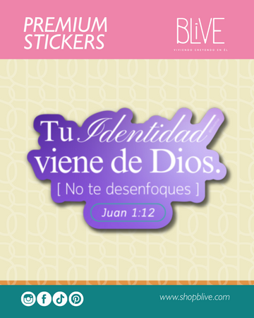 Tu identidad viene de Dios- Sticker (05)