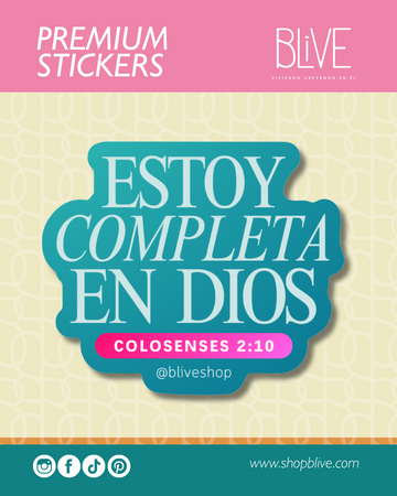 Completa en Dios- Sticker (06)
