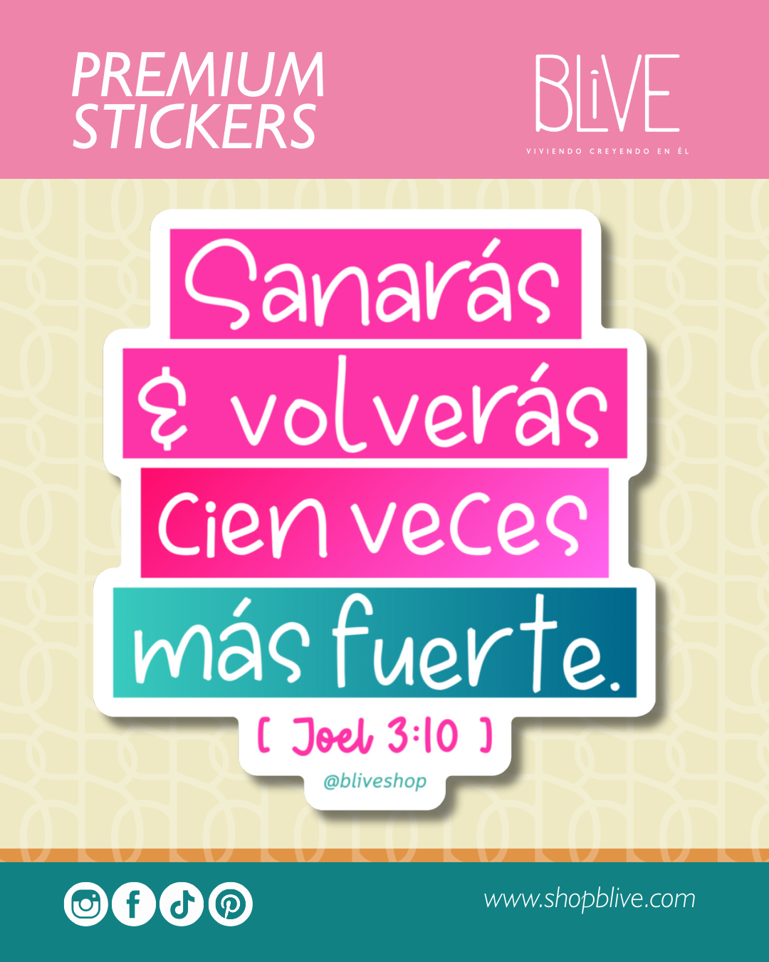 Cien veces más fuerte- Sticker (08)