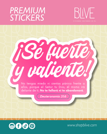 ¡Sé fuerte y valiente! - Sticker (14)