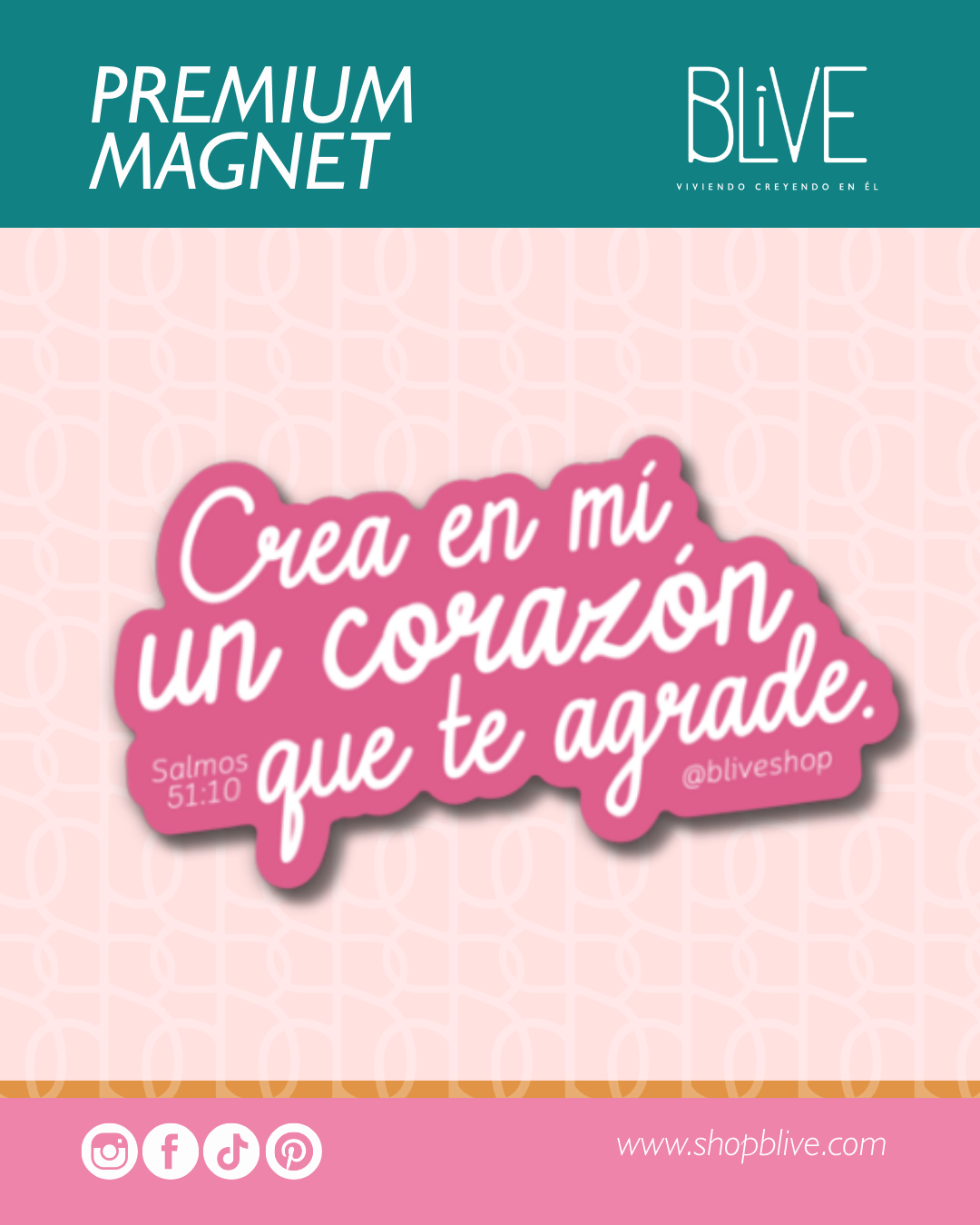 Crea en mi un corazón que te agrade- Premium Magnet (02)