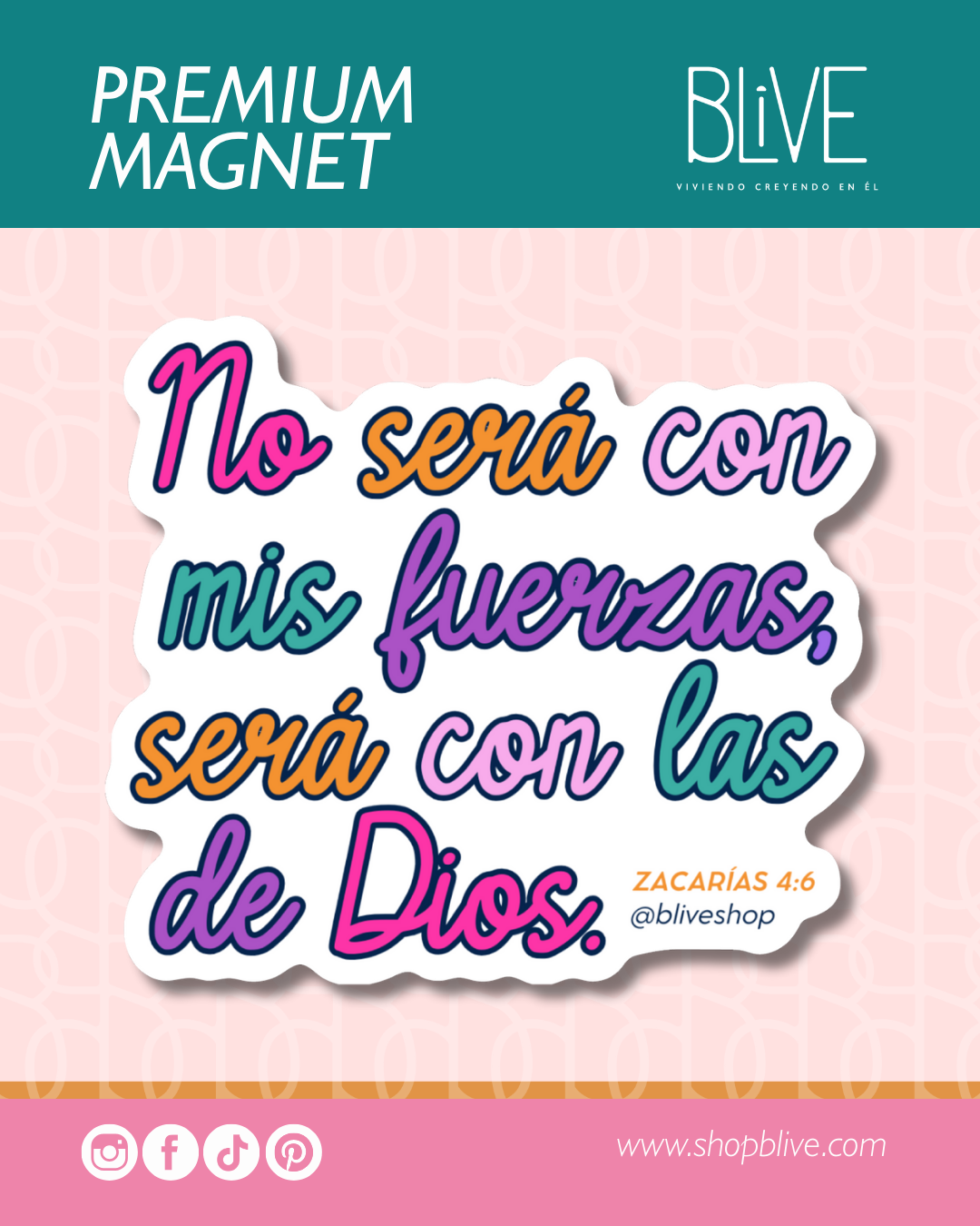 No será con mis fuerzas- Premium Magnet (04)
