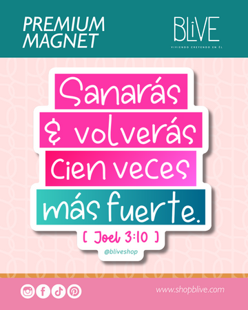 Cien veces más fuerte- Premium Magnet (05)