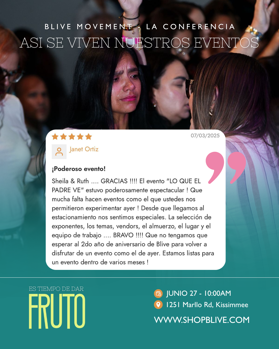 Es Tiempo de Dar Fruto: Evento Presencial 2026