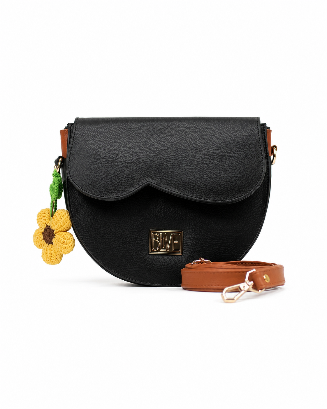 Cartera Florece en Él: Negro