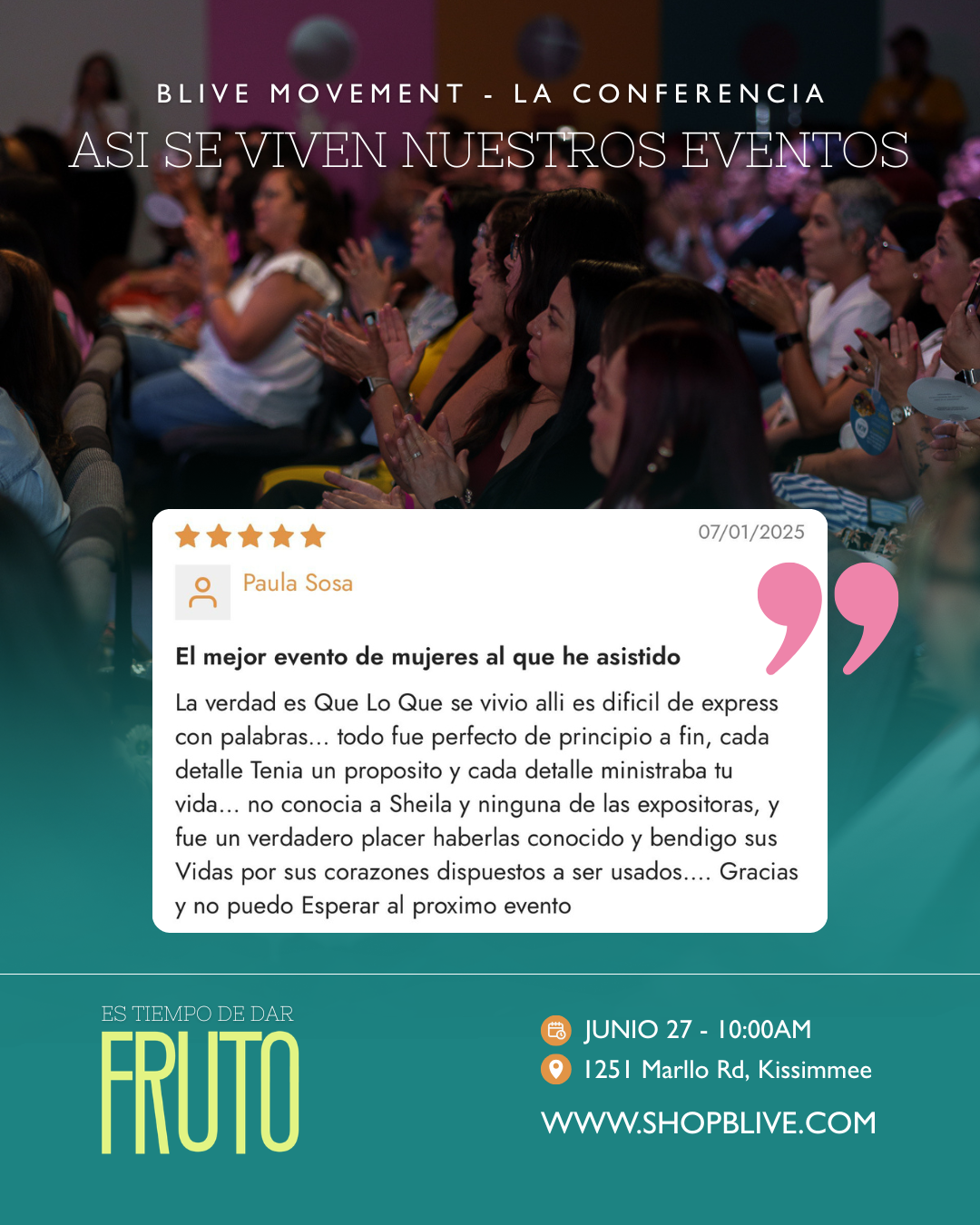 Es Tiempo de Dar Fruto: Evento Presencial 2026