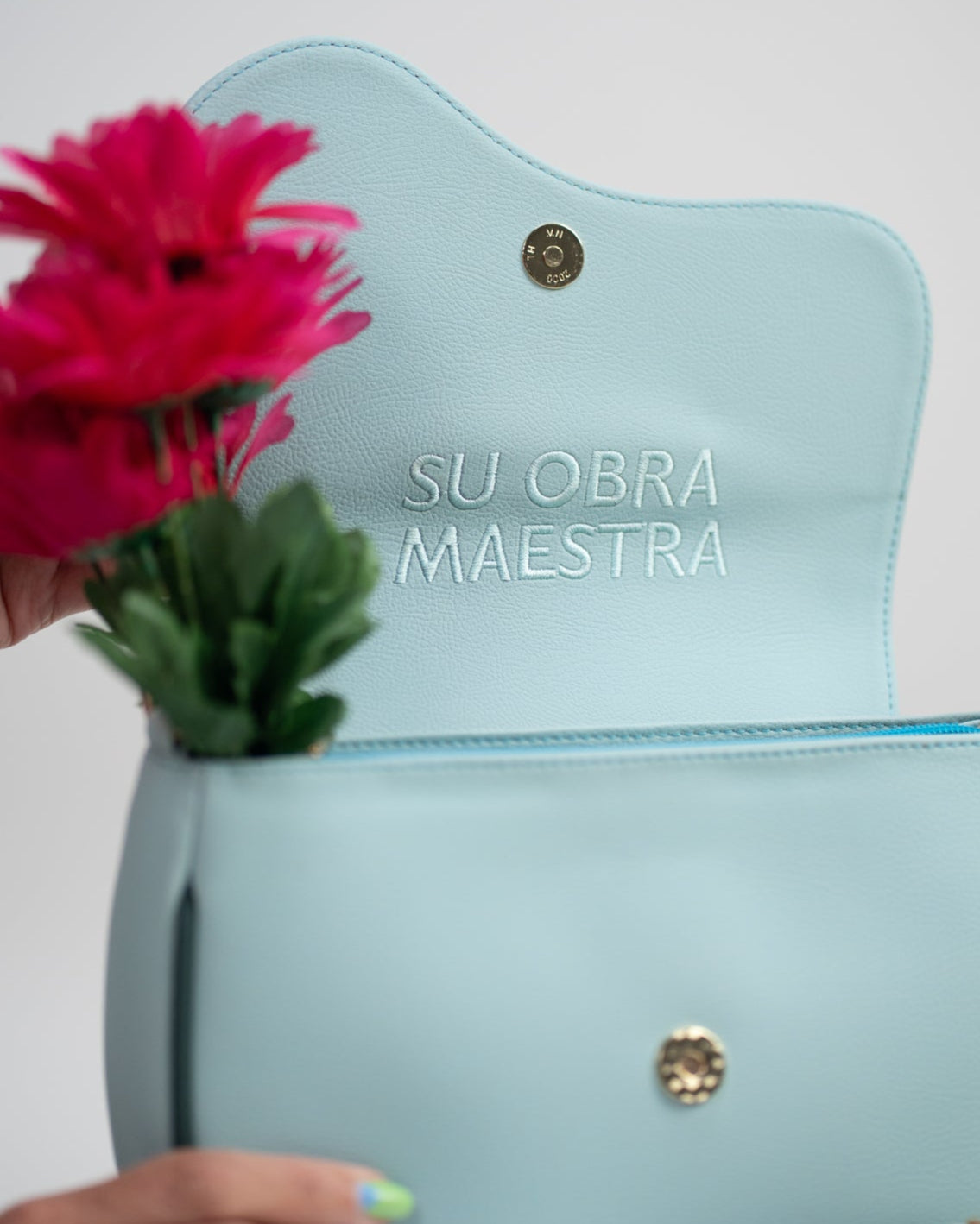 Cartera Su Obra Maestra: Azul Verdoso
